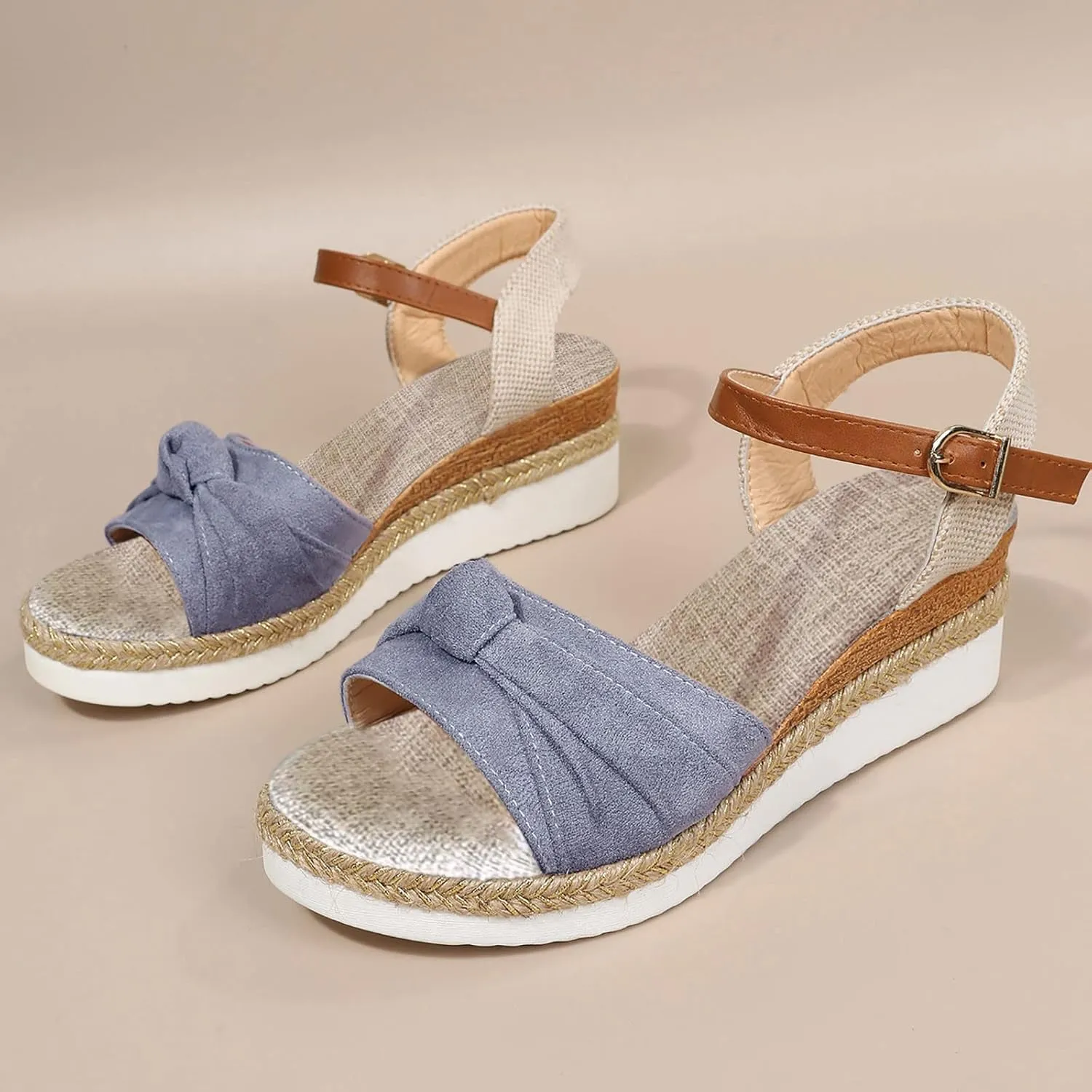 Women's Sandals Low High Dressy Stylish Shoes Elastic Ankle Strap Summer Walking Cushion Beach Sandals 2025