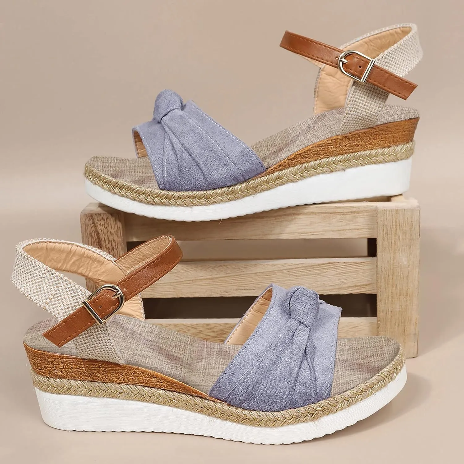 Women's Sandals Low High Dressy Stylish Shoes Elastic Ankle Strap Summer Walking Cushion Beach Sandals 2025
