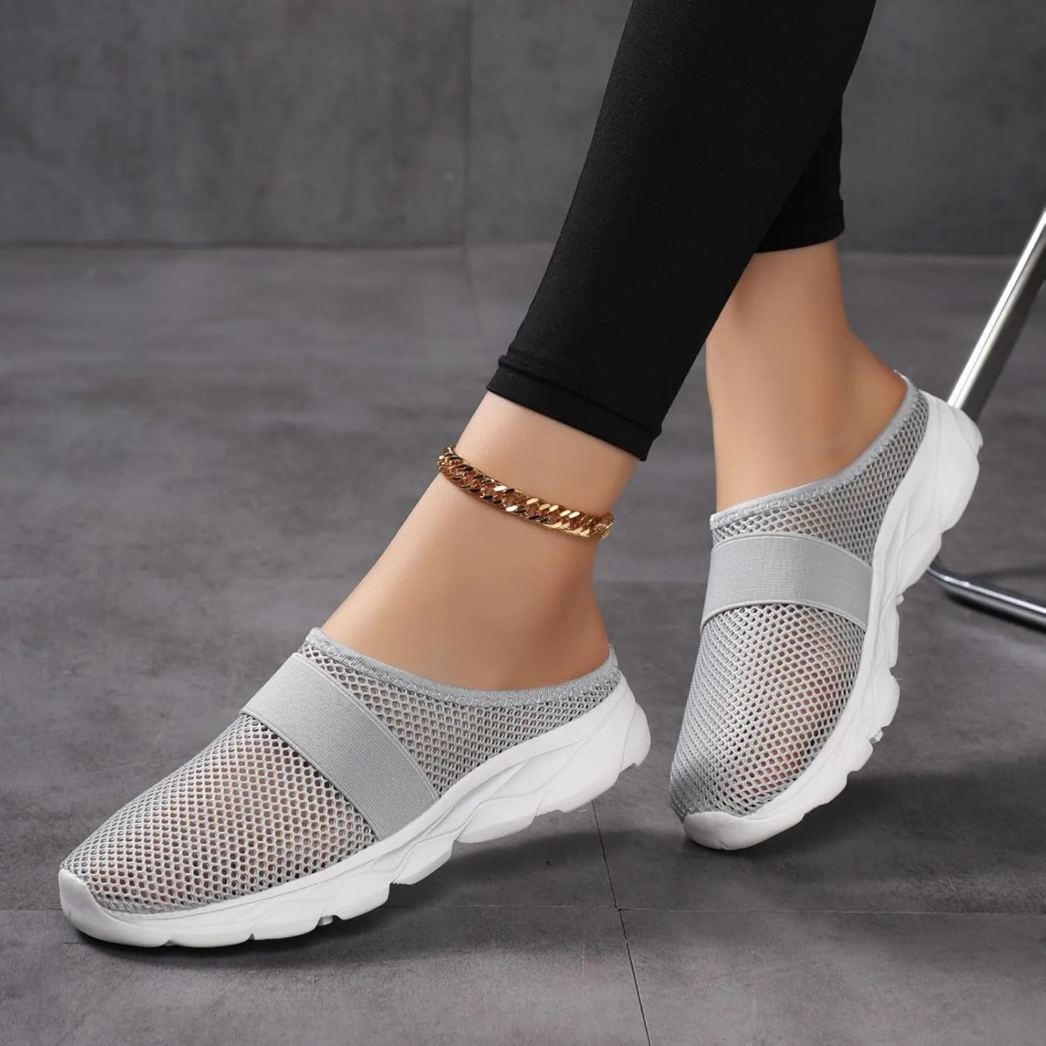 Women's Slip On Slippers Summer Spring Closed Toe Comfortable Breathable Mules for Casual Walking Outdoor Leisure