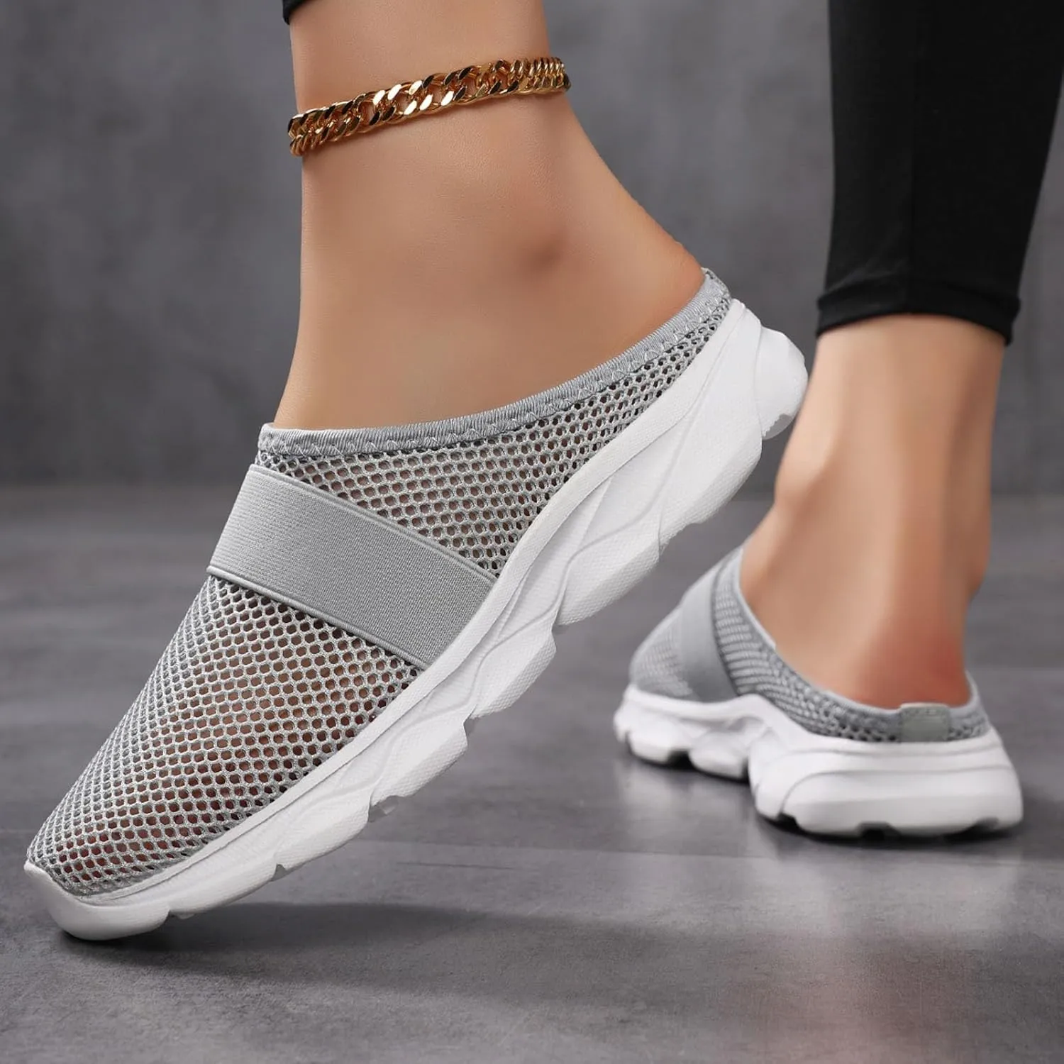 Women's Slip On Slippers Summer Spring Closed Toe Comfortable Breathable Mules for Casual Walking Outdoor Leisure