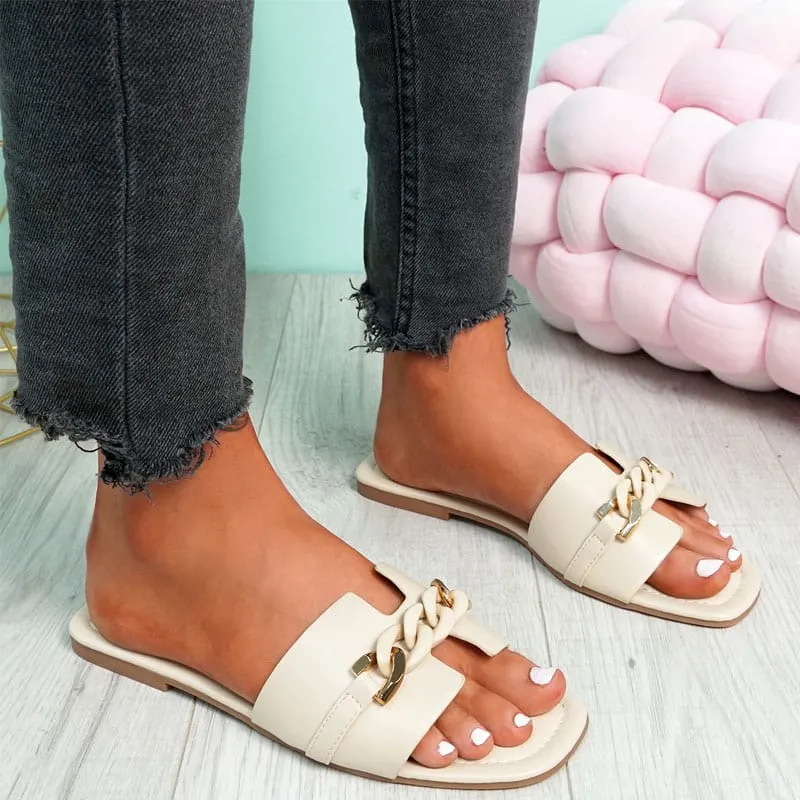Women’s Slippers Fashion Chain Flip Flops Slippers Casual Shoes #10377 #22