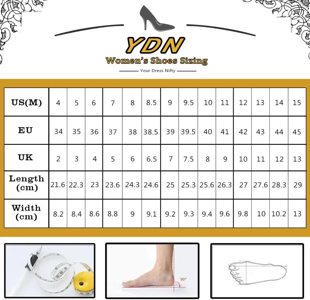 YDN Women Chic Block Heel Gladiators Strappy Ankle Strap Open Toe Sandals Dress Shoes